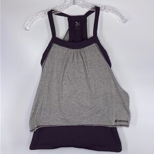 Jazzercise Gray Purple Tank Top Size Small 90's